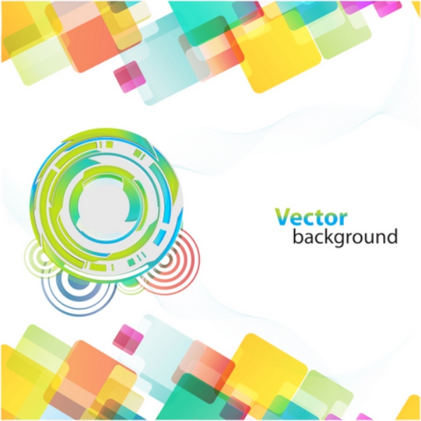free vector Colorful Background With Different Shapes